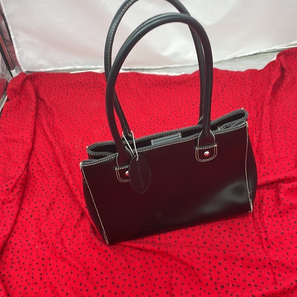 Black, genuine, leather tote bag - Picture 11 of 11